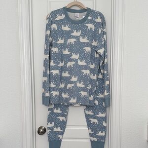 Hanna Andersson Blue and White Polar Bear Pajama Set